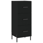 vidaXL Servantă, negru, 34,5x34x90 cm, lemn compozit vidaXL Servantă, negru, 34,5x34x90 cm, lemn compozit