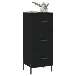 vidaXL Servantă, negru, 34,5x34x90 cm, lemn compozit vidaXL Servantă, negru, 34,5x34x90 cm, lemn compozit