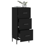 vidaXL Servantă, negru, 34,5x34x90 cm, lemn compozit vidaXL Servantă, negru, 34,5x34x90 cm, lemn compozit