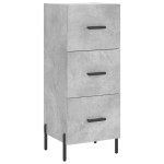 vidaXL Servantă, gri beton, 34,5x34x90 cm, lemn compozit