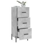 vidaXL Servantă, gri beton, 34,5x34x90 cm, lemn compozit