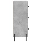 vidaXL Servantă, gri beton, 34,5x34x90 cm, lemn compozit