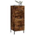 vidaXL Servantă, stejar fumuriu, 34,5x34x90 cm, lemn compozit vidaXL Servantă, stejar fumuriu, 34,5x34x90 cm, lemn compozit