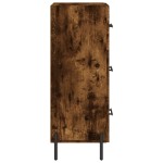 vidaXL Servantă, stejar fumuriu, 34,5x34x90 cm, lemn compozit vidaXL Servantă, stejar fumuriu, 34,5x34x90 cm, lemn compozit
