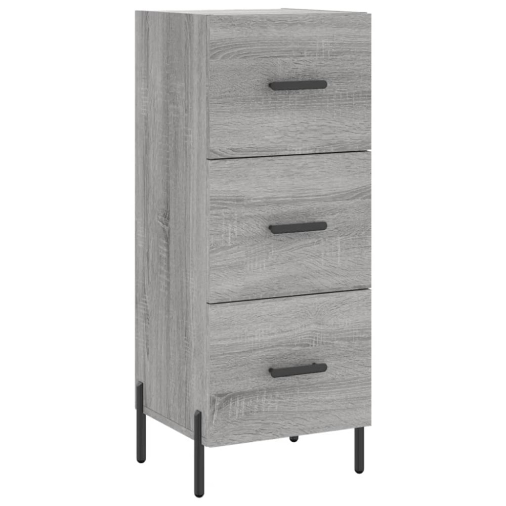 vidaXL Servantă, gri sonoma, 34,5x34x90 cm, lemn compozit