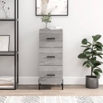 vidaXL Servantă, gri sonoma, 34,5x34x90 cm, lemn compozit vidaXL Servantă, gri sonoma, 34,5x34x90 cm, lemn compozit