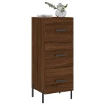 vidaXL Servantă, stejar maro, 34,5x34x90 cm, lemn compozit
