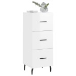 vidaXL Servantă, alb extralucios, 34,5x34x90 cm, lemn compozit vidaXL Servantă, alb extralucios, 34,5x34x90 cm, lemn compozit