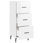 vidaXL Servantă, alb extralucios, 34,5x34x90 cm, lemn compozit vidaXL Servantă, alb extralucios, 34,5x34x90 cm, lemn compozit