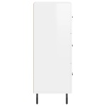 vidaXL Servantă, alb extralucios, 34,5x34x90 cm, lemn compozit vidaXL Servantă, alb extralucios, 34,5x34x90 cm, lemn compozit