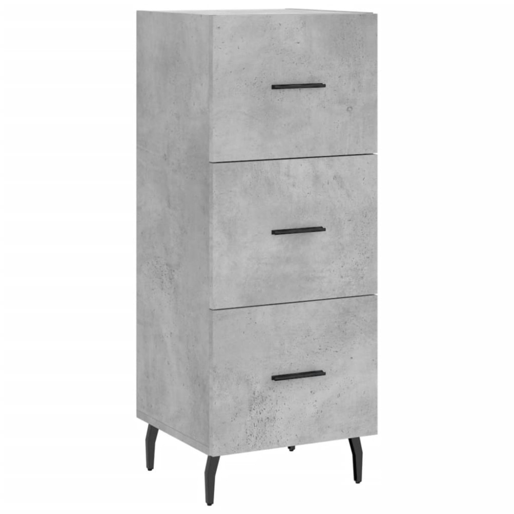 vidaXL Servantă, gri beton, 34,5x34x90 cm, lemn compozit