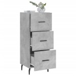 vidaXL Servantă, gri beton, 34,5x34x90 cm, lemn compozit