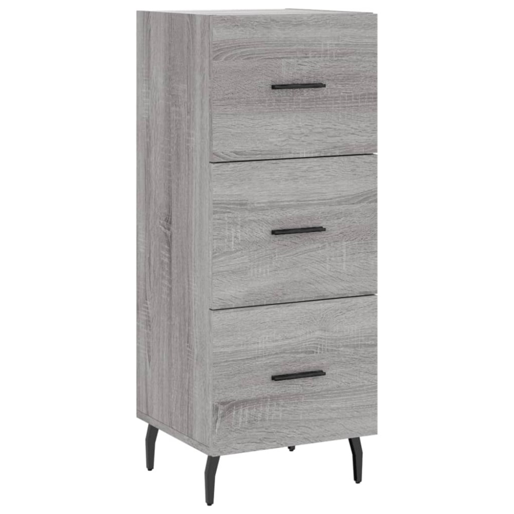 vidaXL Servantă, gri sonoma, 34,5x34x90 cm, lemn compozit