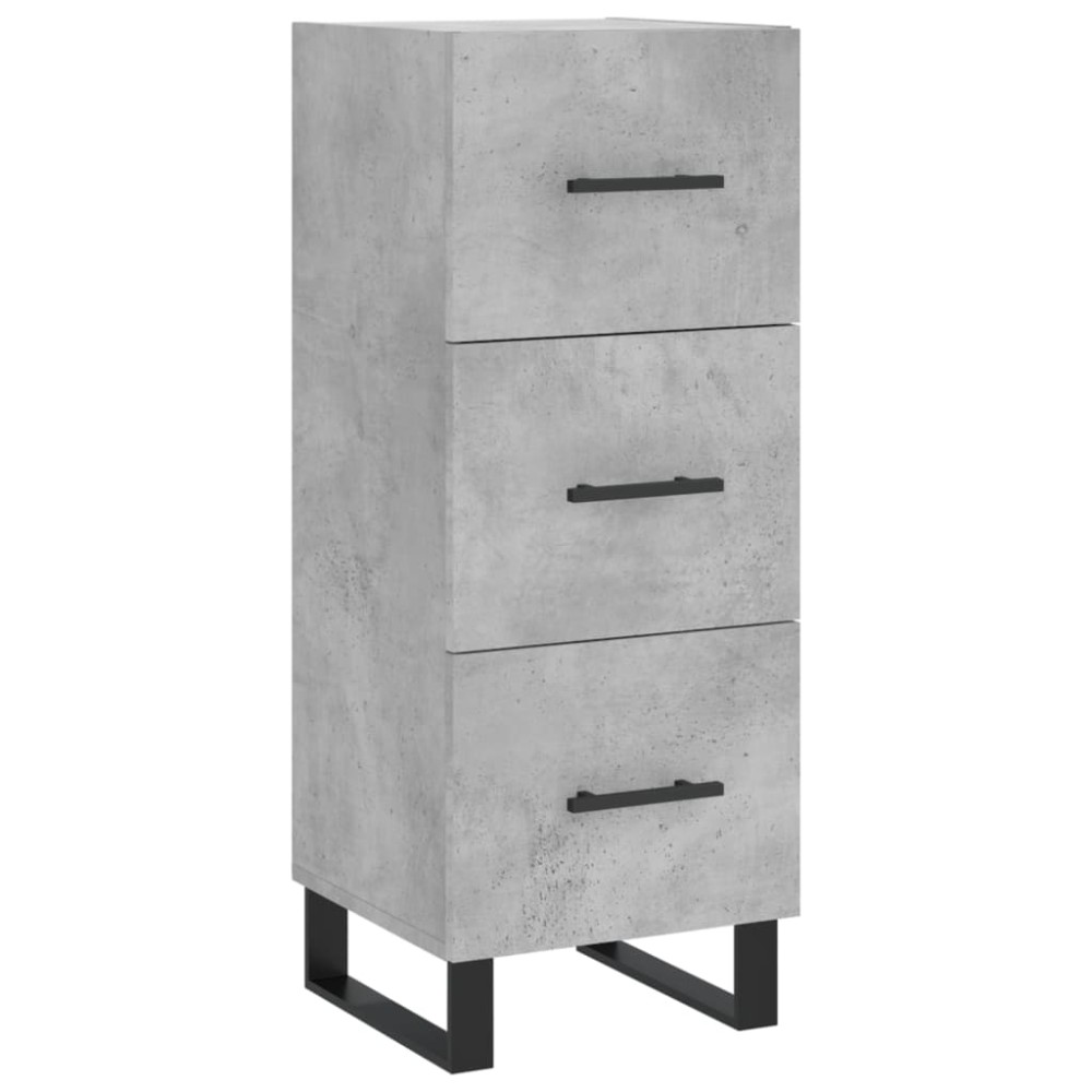 vidaXL Servantă, gri beton, 34,5x34x90 cm, lemn compozit