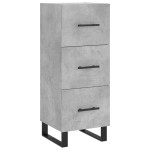 vidaXL Servantă, gri beton, 34,5x34x90 cm, lemn compozit