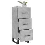 vidaXL Servantă, gri beton, 34,5x34x90 cm, lemn compozit