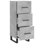 vidaXL Servantă, gri beton, 34,5x34x90 cm, lemn compozit