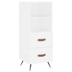 vidaXL Servantă, alb, 34,5x34x90 cm, lemn compozit vidaXL Servantă, alb, 34,5x34x90 cm, lemn compozit