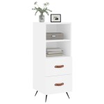 vidaXL Servantă, alb, 34,5x34x90 cm, lemn compozit vidaXL Servantă, alb, 34,5x34x90 cm, lemn compozit