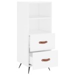 vidaXL Servantă, alb, 34,5x34x90 cm, lemn compozit vidaXL Servantă, alb, 34,5x34x90 cm, lemn compozit