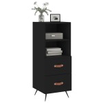 vidaXL Servantă, negru, 34,5x34x90 cm, lemn compozit