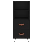 vidaXL Servantă, negru, 34,5x34x90 cm, lemn compozit