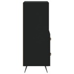 vidaXL Servantă, negru, 34,5x34x90 cm, lemn compozit