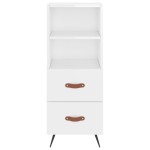 vidaXL Servantă, alb extralucios, 34,5x34x90 cm, lemn compozit vidaXL Servantă, alb extralucios, 34,5x34x90 cm, lemn compozit