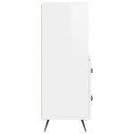 vidaXL Servantă, alb extralucios, 34,5x34x90 cm, lemn compozit vidaXL Servantă, alb extralucios, 34,5x34x90 cm, lemn compozit
