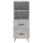 vidaXL Servantă, gri beton, 34,5x34x90 cm, lemn compozit