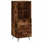 vidaXL Servantă, stejar fumuriu, 34,5x34x90 cm, lemn compozit vidaXL Servantă, stejar fumuriu, 34,5x34x90 cm, lemn compozit