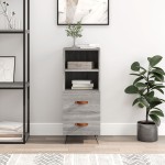 vidaXL Servantă, gri sonoma, 34,5x34x90 cm, lemn compozit vidaXL Servantă, gri sonoma, 34,5x34x90 cm, lemn compozit