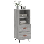 vidaXL Servantă, gri sonoma, 34,5x34x90 cm, lemn compozit vidaXL Servantă, gri sonoma, 34,5x34x90 cm, lemn compozit
