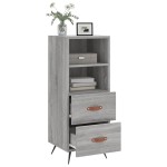 vidaXL Servantă, gri sonoma, 34,5x34x90 cm, lemn compozit vidaXL Servantă, gri sonoma, 34,5x34x90 cm, lemn compozit