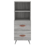vidaXL Servantă, gri sonoma, 34,5x34x90 cm, lemn compozit vidaXL Servantă, gri sonoma, 34,5x34x90 cm, lemn compozit