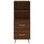 vidaXL Servantă, stejar maro, 34,5x34x90 cm, lemn compozit