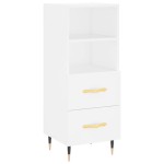 vidaXL Servantă, alb, 34,5x34x90 cm, lemn compozit vidaXL Servantă, alb, 34,5x34x90 cm, lemn compozit