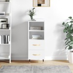 vidaXL Servantă, alb, 34,5x34x90 cm, lemn compozit vidaXL Servantă, alb, 34,5x34x90 cm, lemn compozit
