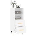 vidaXL Servantă, alb, 34,5x34x90 cm, lemn compozit vidaXL Servantă, alb, 34,5x34x90 cm, lemn compozit