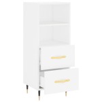 vidaXL Servantă, alb, 34,5x34x90 cm, lemn compozit vidaXL Servantă, alb, 34,5x34x90 cm, lemn compozit