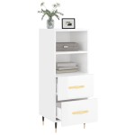 vidaXL Servantă, alb extralucios, 34,5x34x90 cm, lemn compozit vidaXL Servantă, alb extralucios, 34,5x34x90 cm, lemn compozit