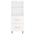 vidaXL Servantă, alb extralucios, 34,5x34x90 cm, lemn compozit vidaXL Servantă, alb extralucios, 34,5x34x90 cm, lemn compozit
