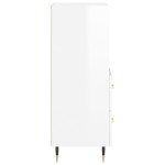 vidaXL Servantă, alb extralucios, 34,5x34x90 cm, lemn compozit vidaXL Servantă, alb extralucios, 34,5x34x90 cm, lemn compozit