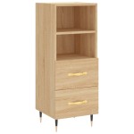 vidaXL Servantă, stejar sonoma, 34,5x34x90 cm, lemn compozit vidaXL Servantă, stejar sonoma, 34,5x34x90 cm, lemn compozit