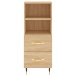 vidaXL Servantă, stejar sonoma, 34,5x34x90 cm, lemn compozit vidaXL Servantă, stejar sonoma, 34,5x34x90 cm, lemn compozit