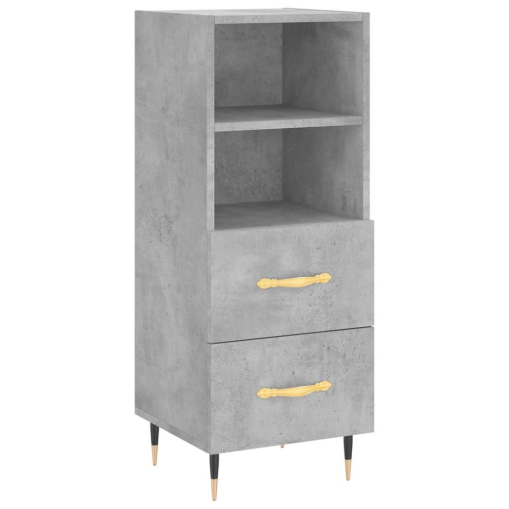 vidaXL Servantă, gri beton, 34,5x34x90 cm, lemn compozit