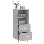 vidaXL Servantă, gri beton, 34,5x34x90 cm, lemn compozit