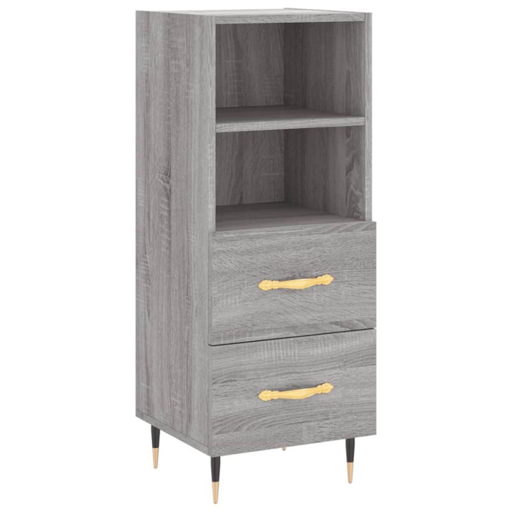 vidaXL Servantă, gri sonoma, 34,5x34x90 cm, lemn compozit