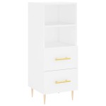 vidaXL Servantă, alb, 34,5x34x90 cm, lemn compozit vidaXL Servantă, alb, 34,5x34x90 cm, lemn compozit