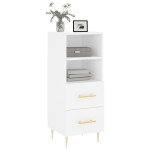vidaXL Servantă, alb, 34,5x34x90 cm, lemn compozit vidaXL Servantă, alb, 34,5x34x90 cm, lemn compozit